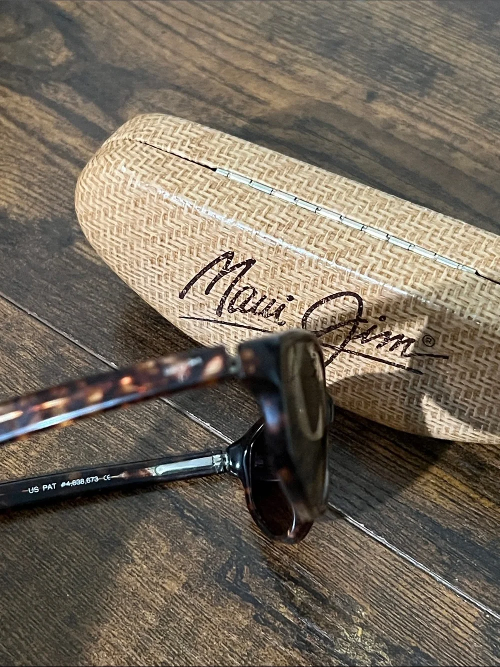 Rare Maui Jim Tortoise Frame Sunglasses with Dark Brown Lenses made in Japan